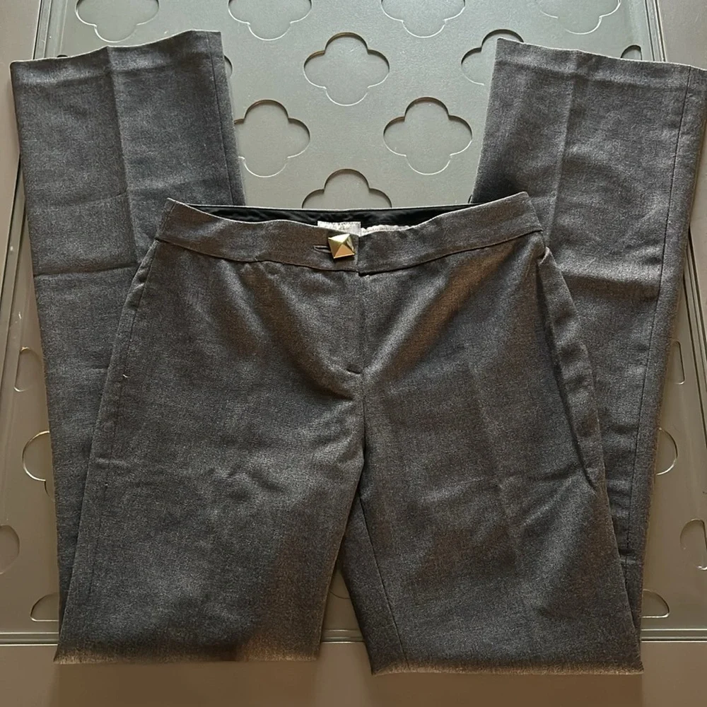 KATE SPADE New York Ali Flared Trousers Gray Wool Blend Pant Size 4 Women’s